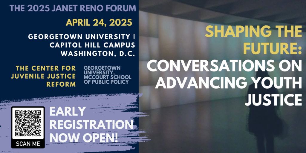 Banner promo for the 2025 Janet Reno Forum.