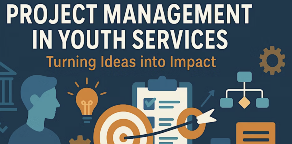 Project Management Header with checklists, targets, and lightbulbs