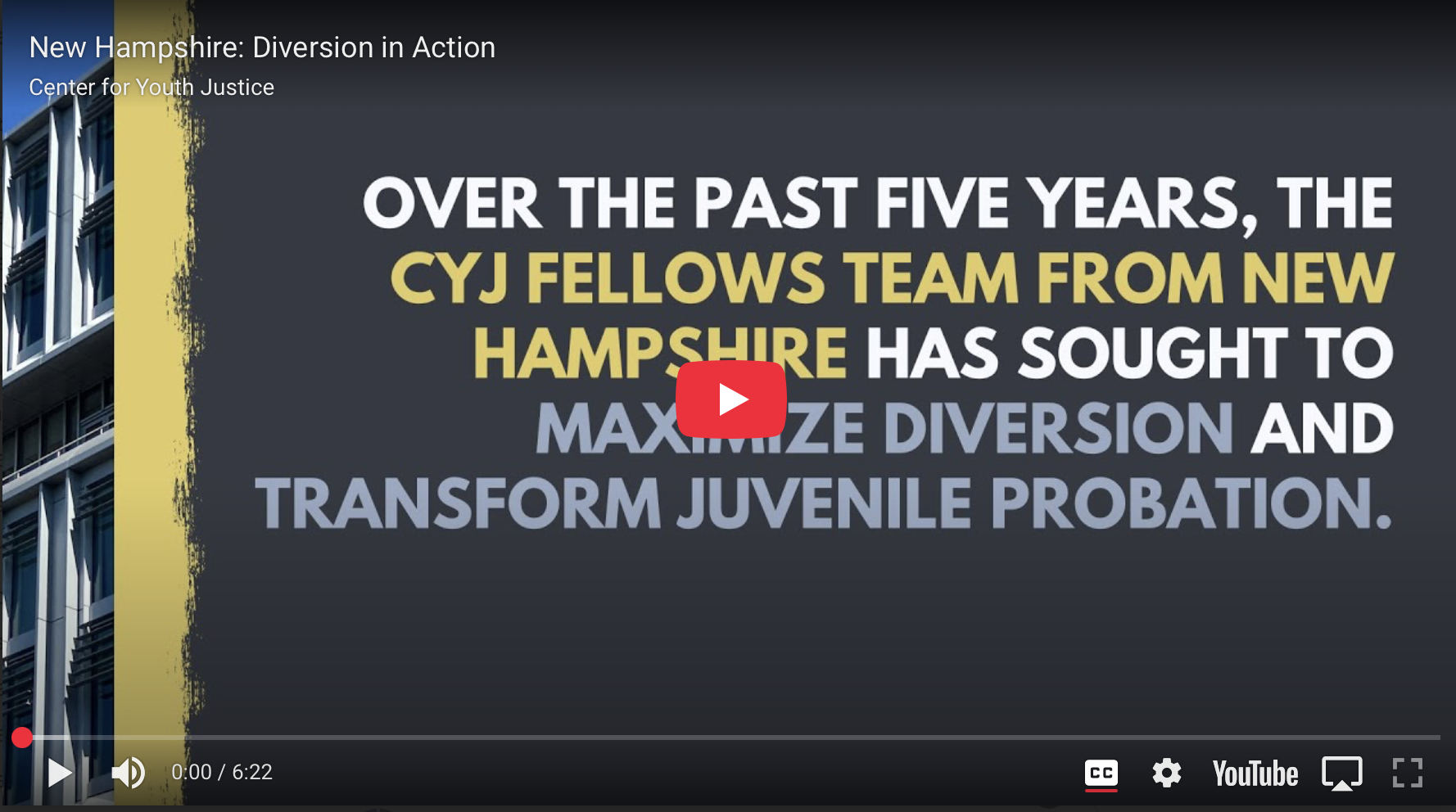 Youtube opening screen of New Hampshire Spotlight Video