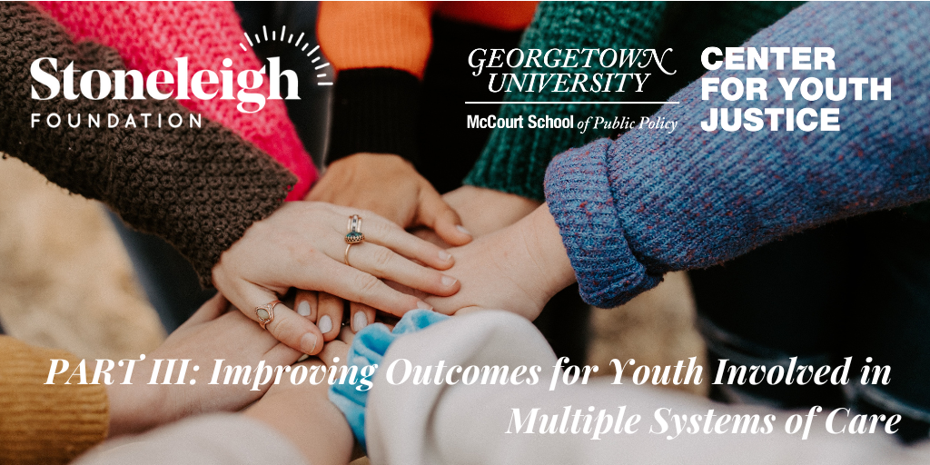 Hands holding each other, with title of webinar overlayed