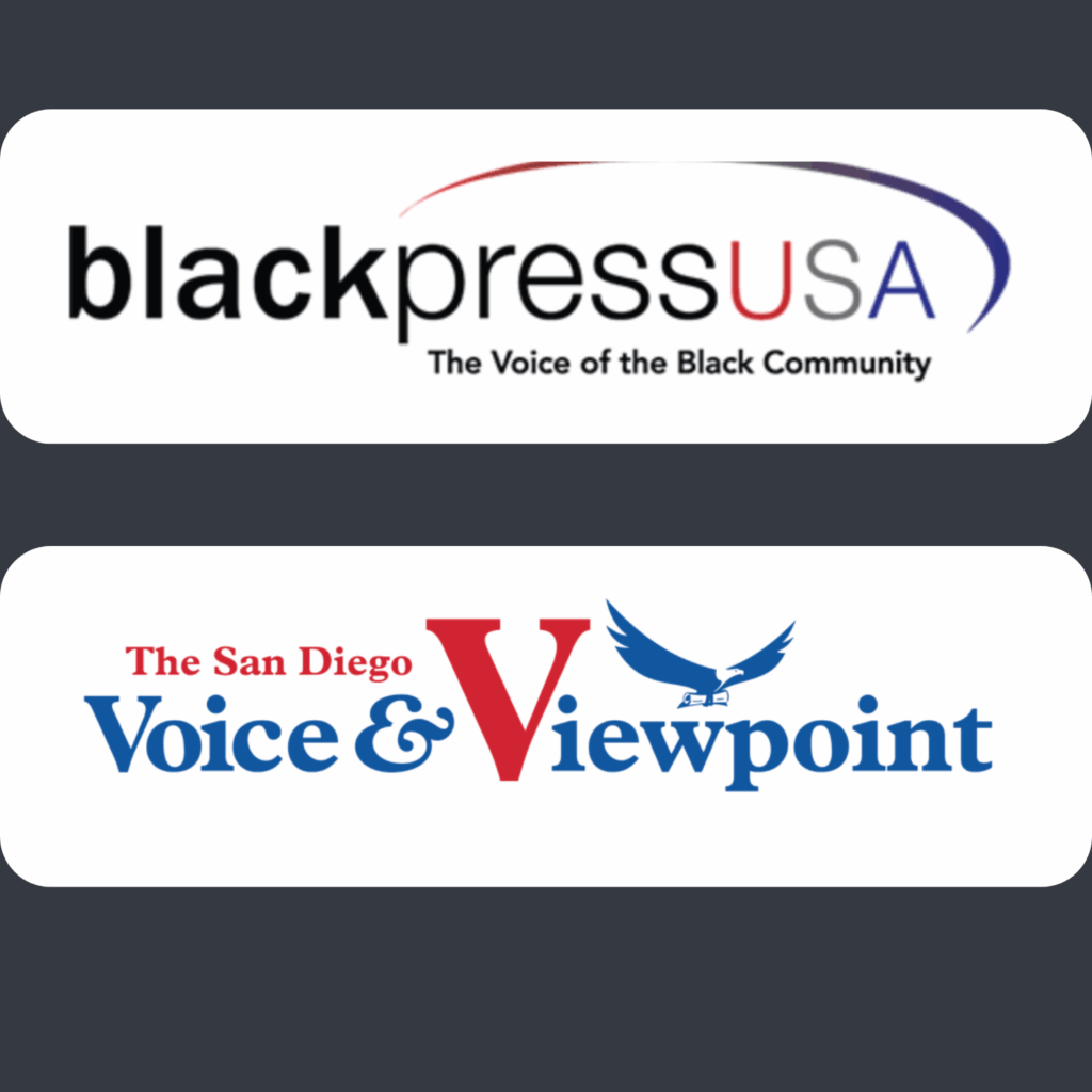 blackpressusa and San Diego Voice logos