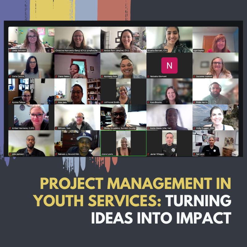 Zoom screenshot of participants of the Project Management Workshop