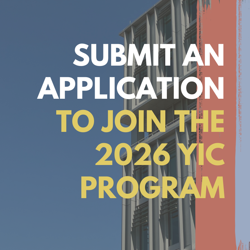 Text over Georgetown building "Submit an Application to join the 2026 Youth In Custody Program"