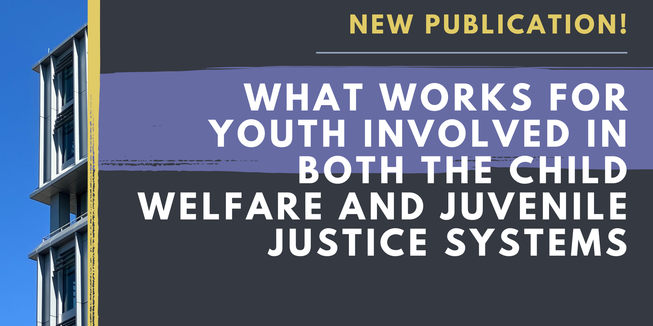 McCourt Building on side banner, with title text over dark background