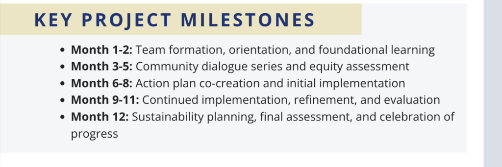 Key Project Milestones