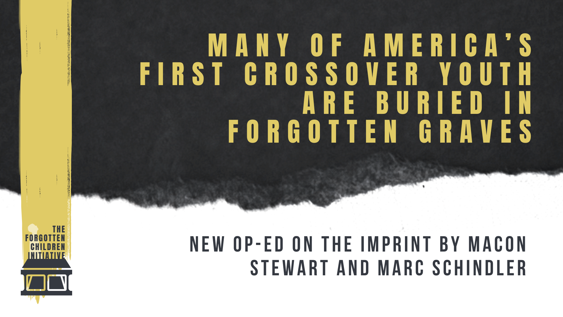 Title of Op-Ed at the Imprint in yellow over night sky and white earth